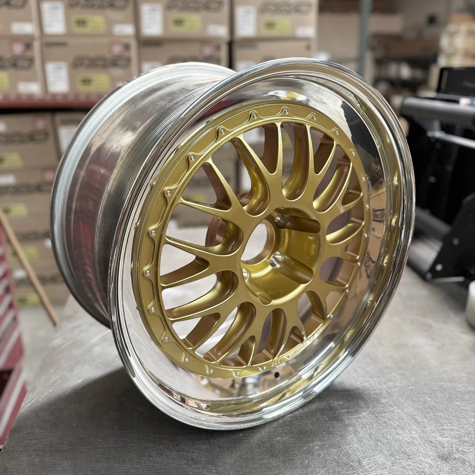 BBS E88 19x10 +21, 19x11 +36 5x120 Gold (SET)