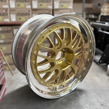 BBS E88 19x10 +21, 19x11 +36 5x120 Gold (SET)