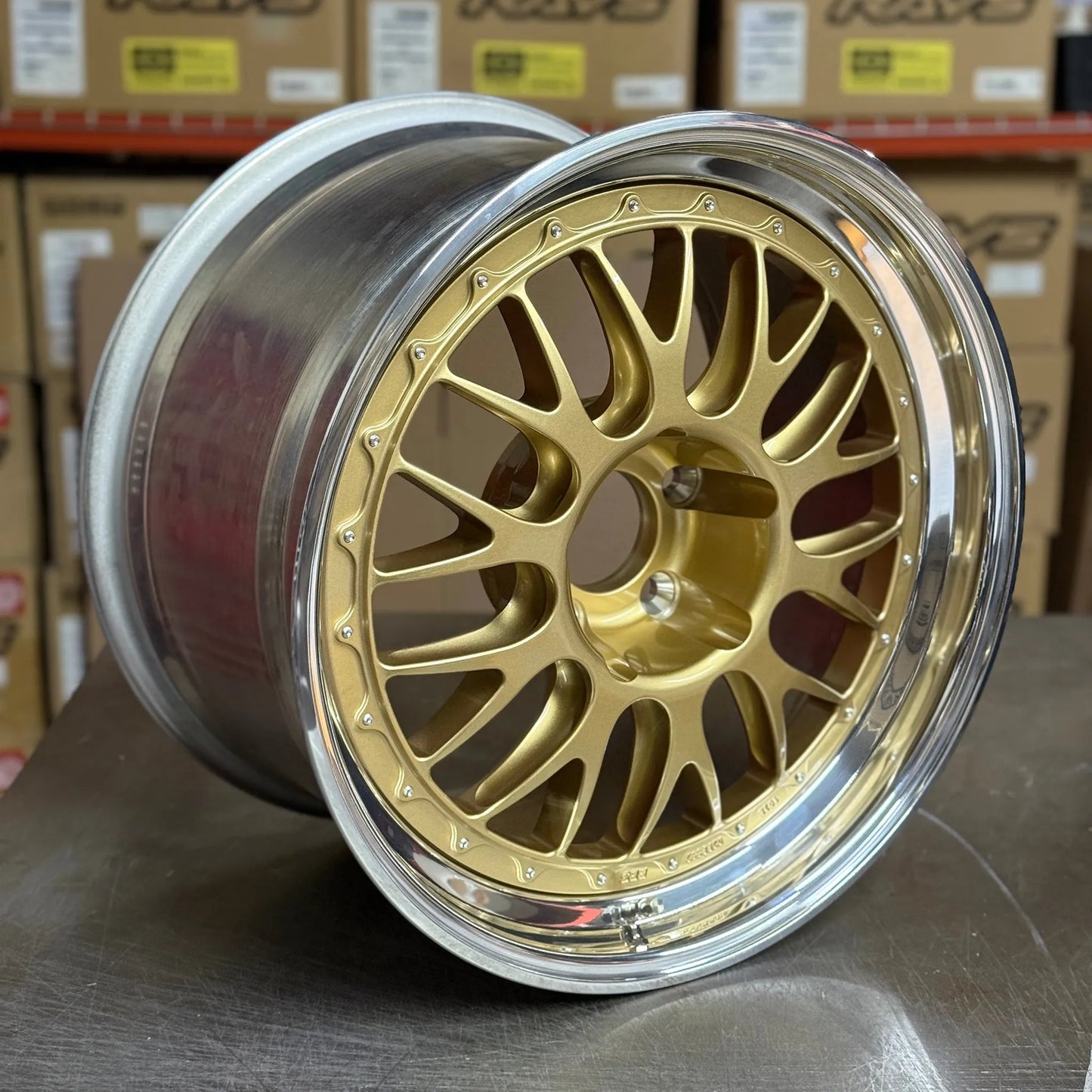 BBS E88 18x10 +16, 18x11 +24 5x120 Gold (SET)
