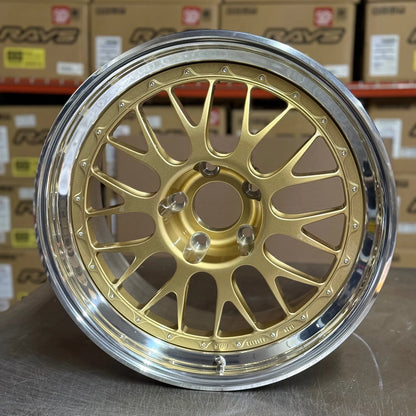 BBS E88 18x10 +21, 18x11 +34 5x120 Gold (SET)