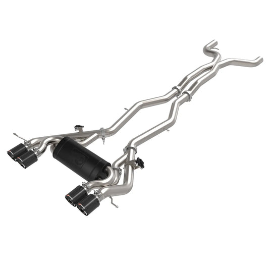 aFe MACH Force-Xp 3in to 2.5in SS Cat-Back Exhaust w/ Carbon Tips | BMW M3 (21-22) (49-36351-C)