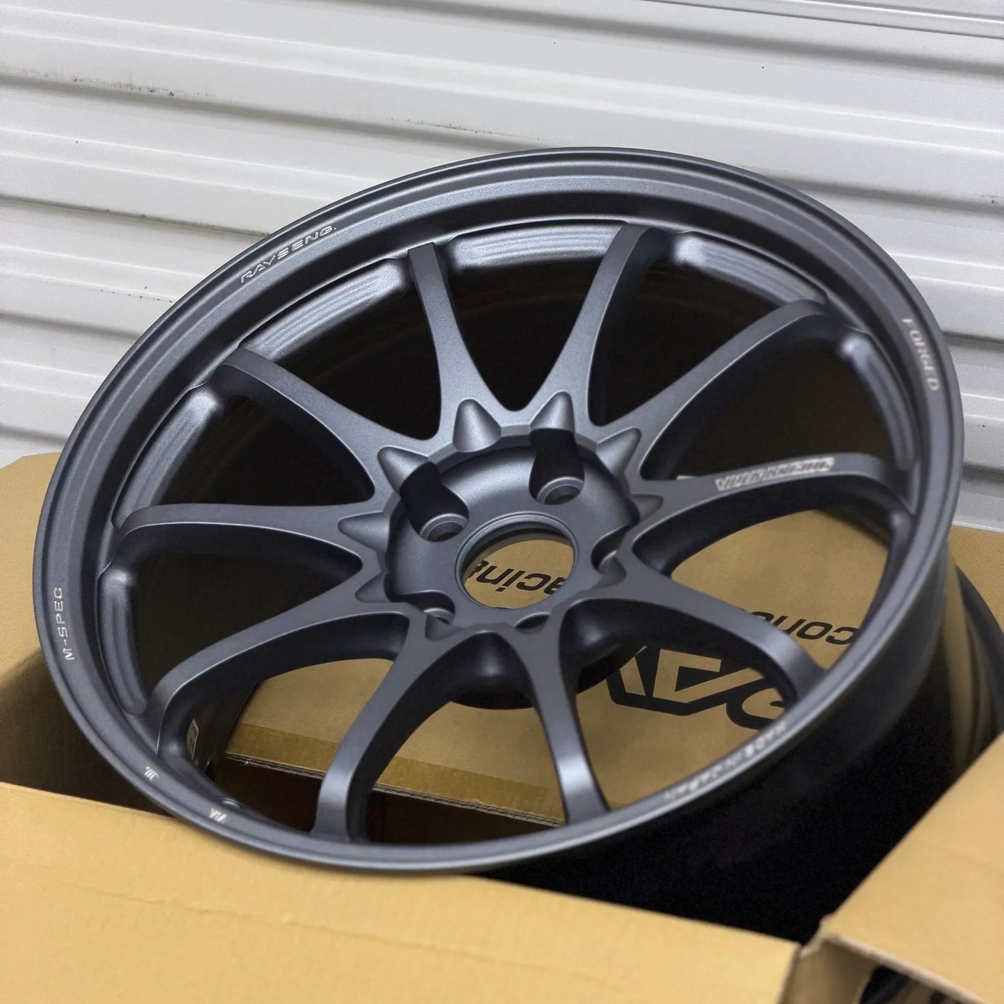 Volk Racing CE28N-Plus M-Spec 18x9.5 +38 5x114.3 Blast Gunmetal (SET)