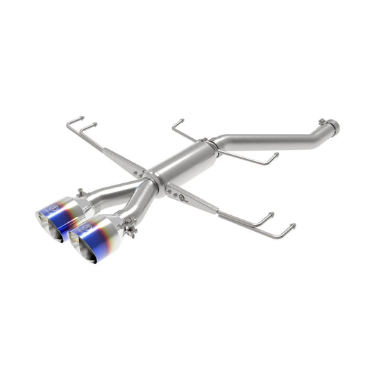 aFe Takeda 2.5in SS Axle-Back Exhaust w/ Blue Flame Tip | Honda Civic Type R 17-21 (49-36626-L)