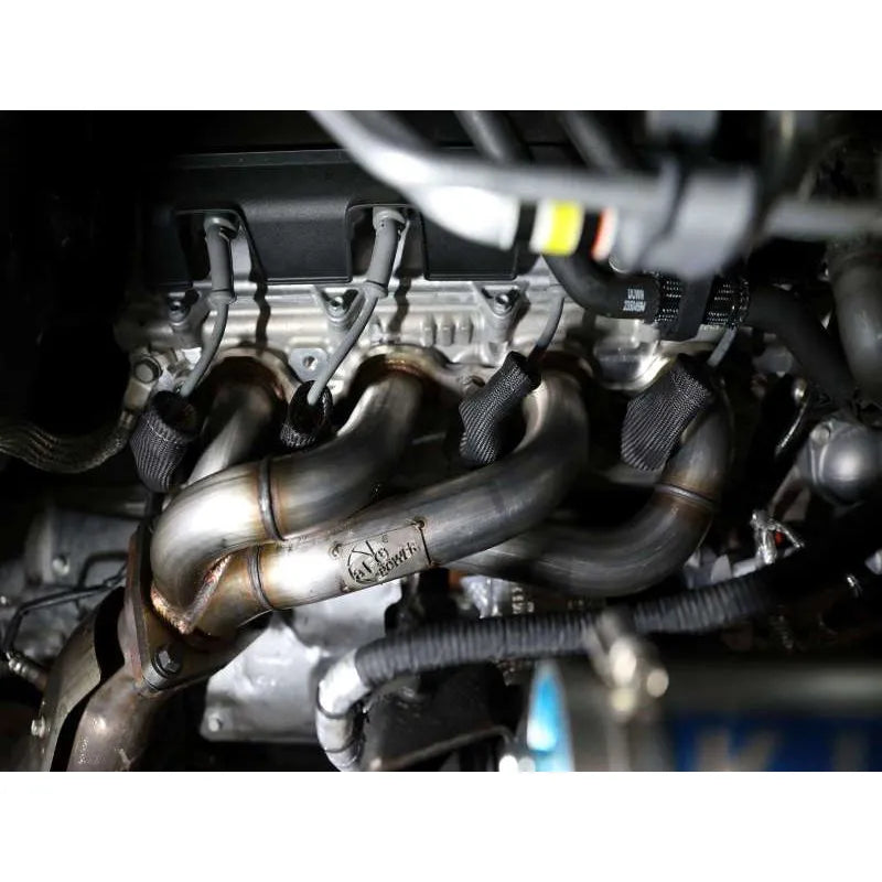 aFe Twisted 1-3/4in SS Shorty Header | GM 2500/3500HD 6.6L V8 (03-26) (48-34145)