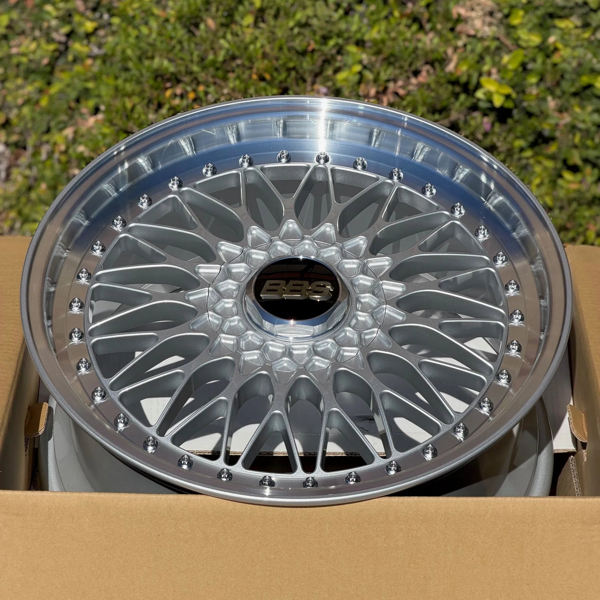 BBS Super RS 19x8.5 +43 5x112 Silver / Silver Diamond Cut (SET)
