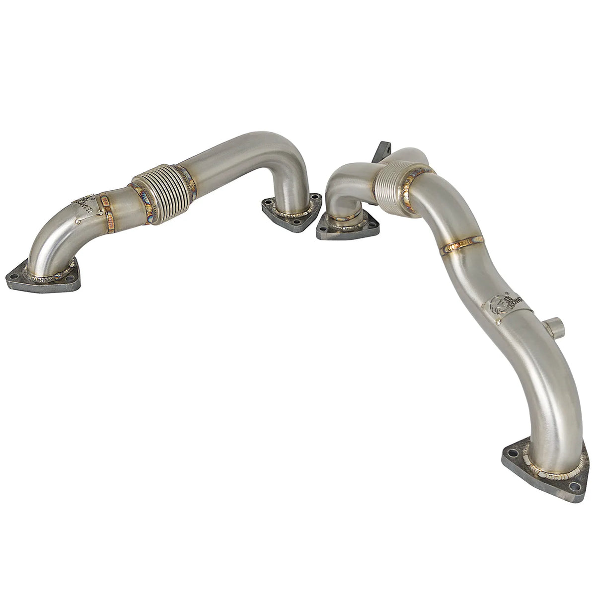 aFe Twisted SS Header Up-Pipe 2in | Ford Diesel Trucks V8-6.4L (08-10) (48-33016)