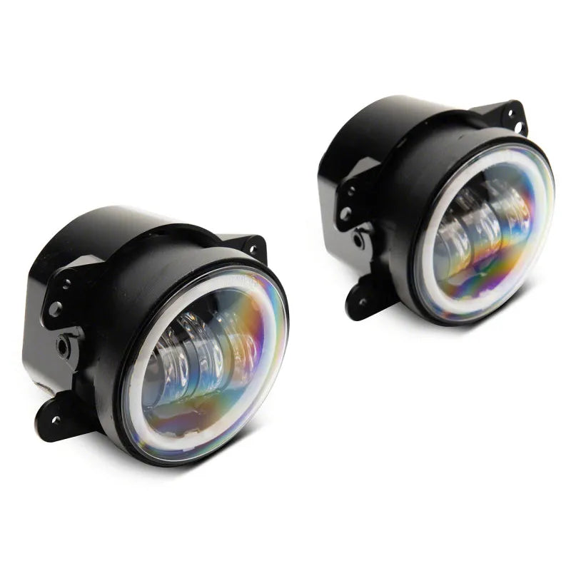 Raxiom 07-18 Jeep Wrangler JK Axial LED Fog Lights w/ Amber Halos | JK (J141994)