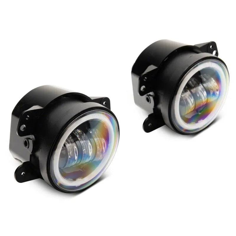 Raxiom 07-18 Jeep Wrangler JK Axial LED Fog Lights w/ Amber Halos | JK (J141994)