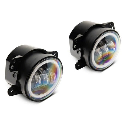 Raxiom 07-18 Jeep Wrangler JK Axial LED Fog Lights w/ Amber Halos | JK (J141994)