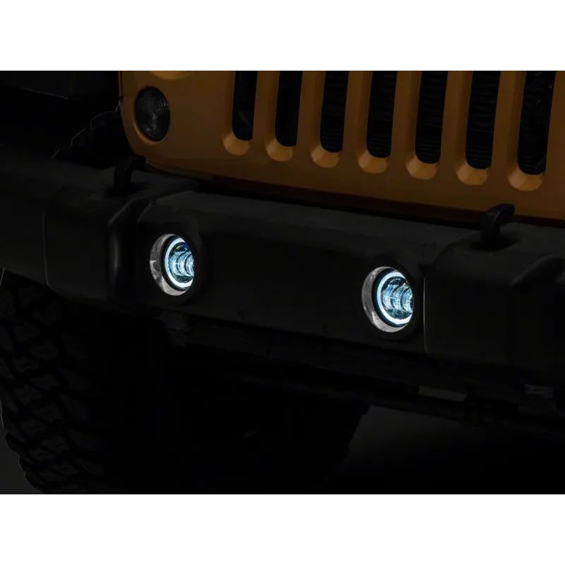 Raxiom 07-18 Jeep Wrangler JK Axial LED Fog Lights w/ Amber Halos | JK (J141994)