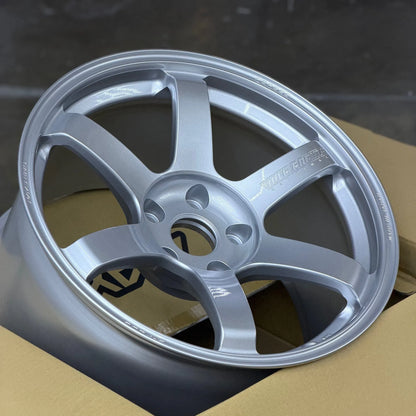 Volk Racing TE37 Saga S-Plus 18x10 +25 5x120 Diamond Silver Wheel