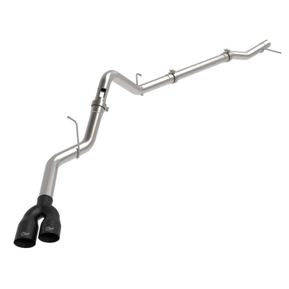 aFe Rebel XD 3IN 304SS DPF-Back Exhaust w/Dual Black Tip | GM Trucks L6-3.0L (td) (49-34145-B)