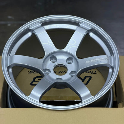 Volk Racing TE37 Saga S-Plus 18x10 +25 5x120 Diamond Silver Wheel