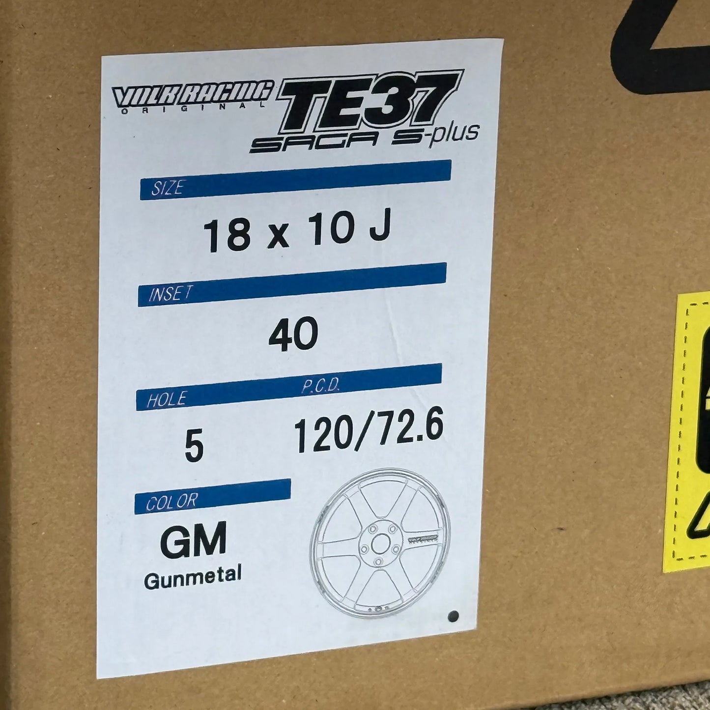 Volk Racing TE37 Saga S-Plus 18x10 +40 5x120 Gunmetal (SET)