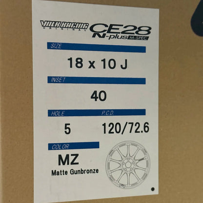 Volk Racing CE28N-Plus M-Spec 18x10 +40 5x120 Matte Gunbronze (SET)