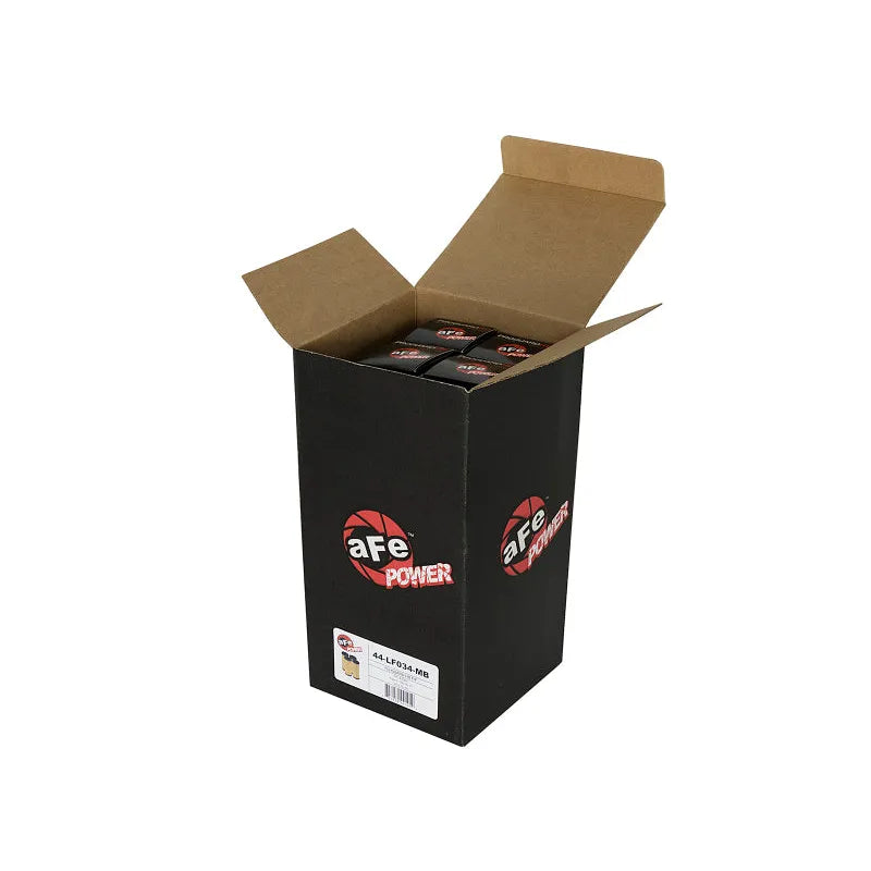 aFe PROGUARD Oil Filter 4 Pack | Ford Edge, F-150, Mustang, Lincoln, Fusion, Bronco (44-LF034-MB)