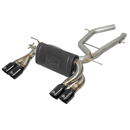 aFe MACH Force-Xp 2-1/2in SS Axle Back Exhaust w/Black Tips | BMW M3 / M4 (F80 / F82) (49-36338-B)