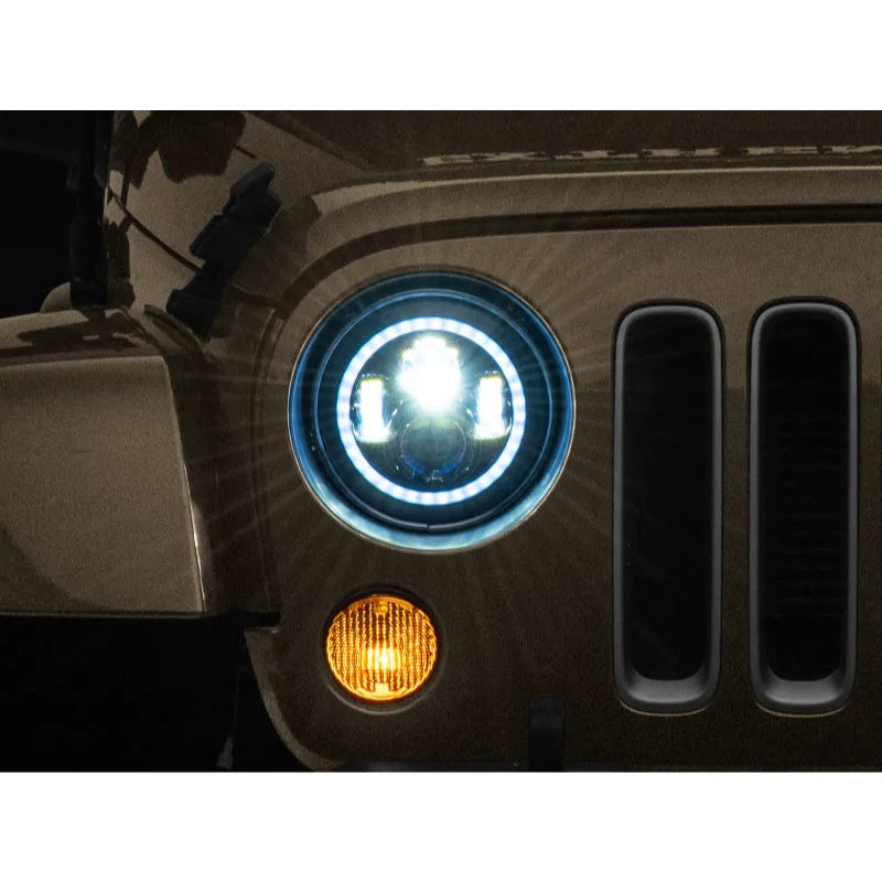 Raxiom 97-18 Jeep TJ/JK LED Headlights w/RGB Halo | Jeep Wrangler (J142665)