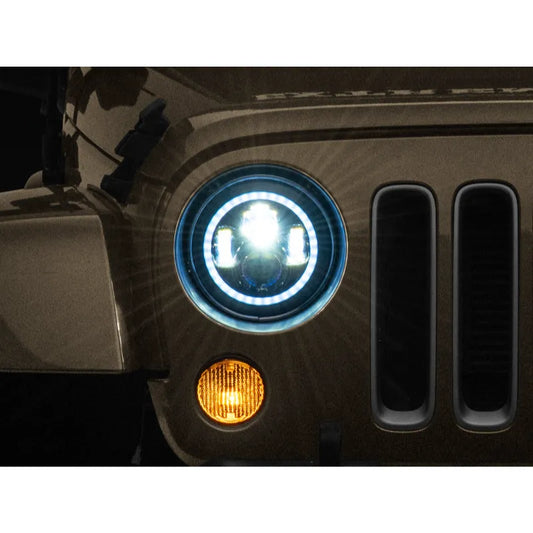 Raxiom 97-18 Jeep TJ/JK LED Headlights w/RGB Halo | Jeep Wrangler (J142665)