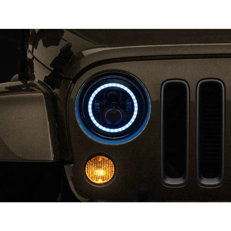 Raxiom 97-18 Jeep TJ/JK LED Headlights w/RGB Halo | Jeep Wrangler (J142665)