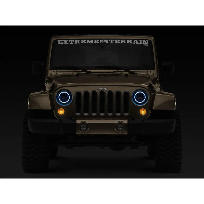 Raxiom 97-18 Jeep TJ/JK LED Headlights w/RGB Halo | Jeep Wrangler (J142665)