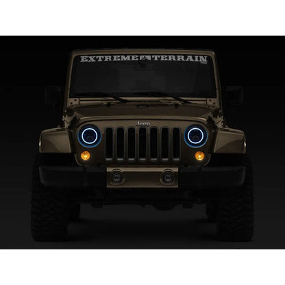 Raxiom 97-18 Jeep TJ/JK LED Headlights w/RGB Halo | Jeep Wrangler (J142665)