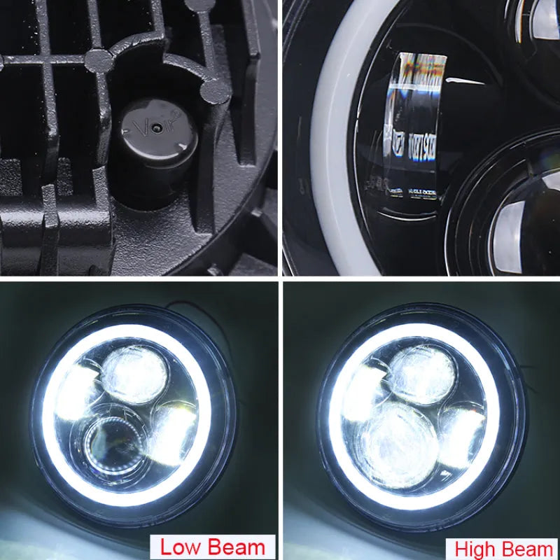 Raxiom 97-18 Jeep TJ/JK LED Headlights w/RGB Halo | Jeep Wrangler (J142665)