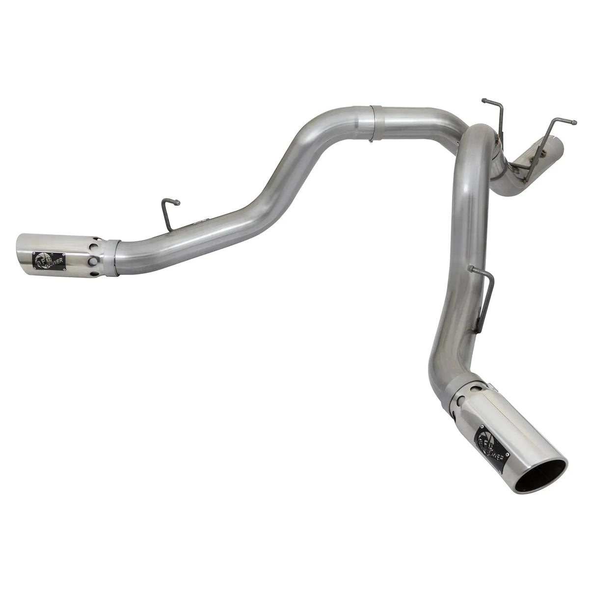 aFe Large Bore-HD 4in SS D&S Exhaust | GM Duramax V8-6.6L (17+) (49-44086-P)