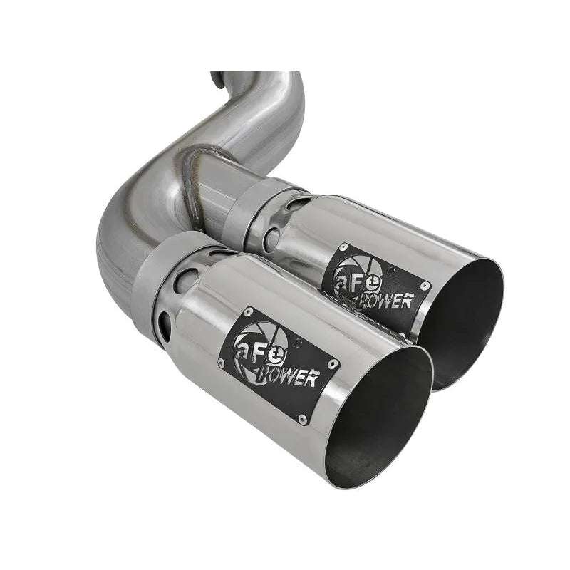 aFe 11-14 Ford F250/350 6.7L Diesel Rebel XD 4in SS DPF-Back Exhaust w/ Tips (49-43120-P)