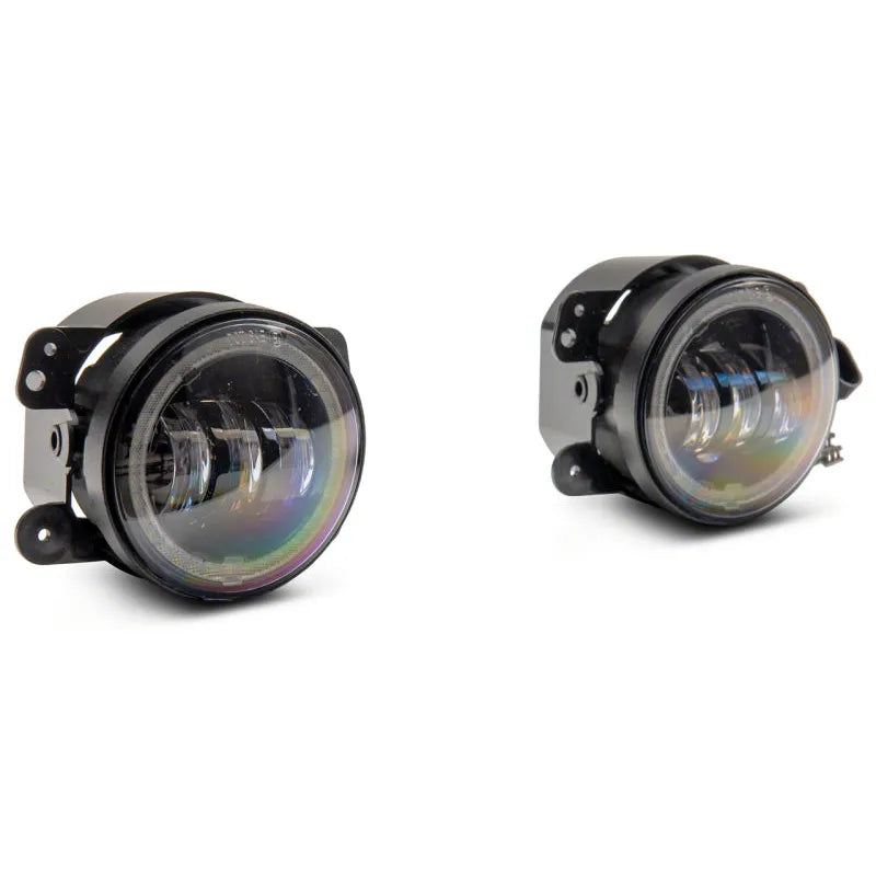 Raxiom Jeep Wrangler JK Axial Series 4-In LED Fog Lights w/ Halo | 07-18 Jeep JK (J142666)