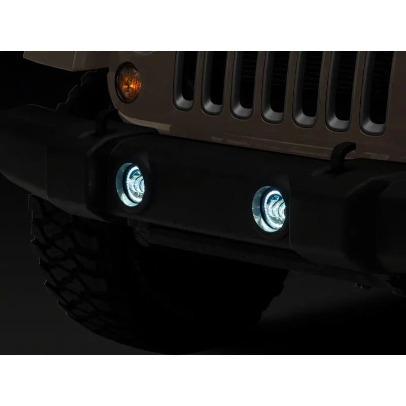 Raxiom Jeep Wrangler JK Axial Series 4-In LED Fog Lights w/ Halo | 07-18 Jeep JK (J142666)