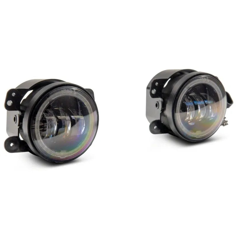Raxiom Jeep Wrangler JK Axial Series 4-In LED Fog Lights w/ Halo | 07-18 Jeep JK (J142666)