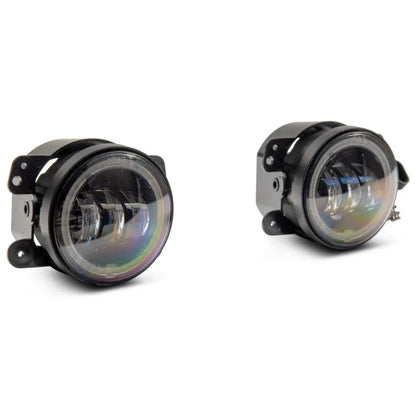 Raxiom Jeep Wrangler JK Axial Series 4-In LED Fog Lights w/ Halo | 07-18 Jeep JK (J142666)