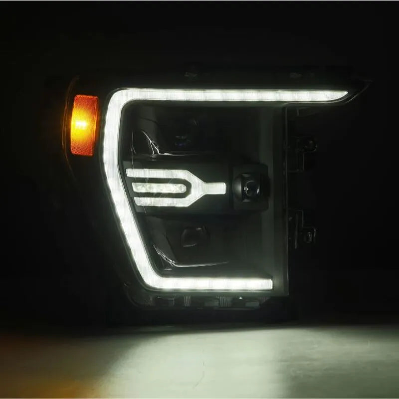 AlphaRex 21-22 F150 Luxx-Series Projector Headlights Black w/Activ/Seq Signal (880139)