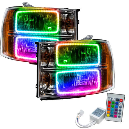 Oracle 07-13 GMC Sierra SMD HL - Square Ring ColorSHIFT w/ Controller (7054-504)