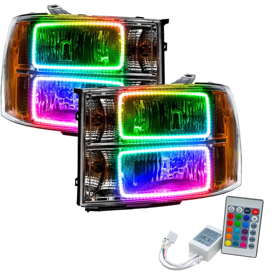 Oracle 07-13 GMC Sierra SMD HL - Square Ring ColorSHIFT w/ Controller (7054-504)