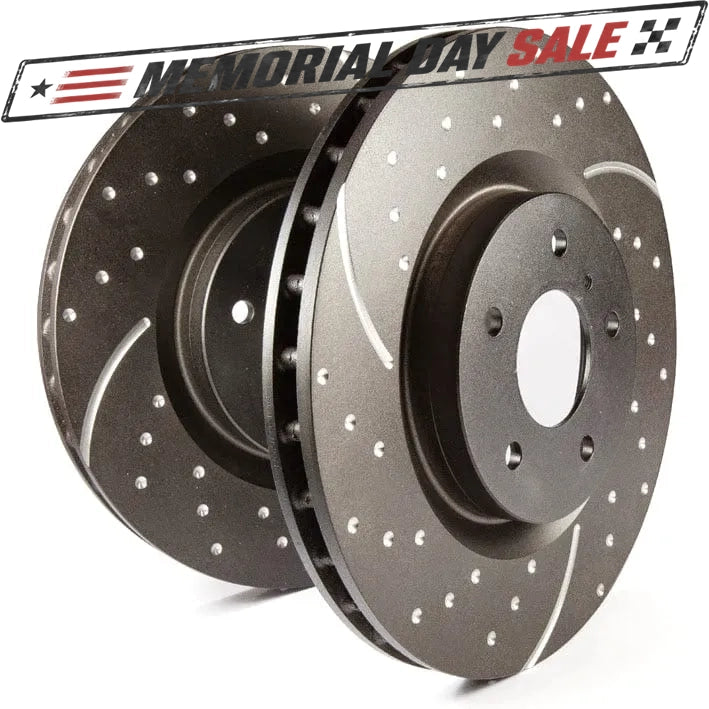 EBC Front Slotted | Dimpled Rotors - Set of 2 Rotors (334x32mm) Mk4 R32