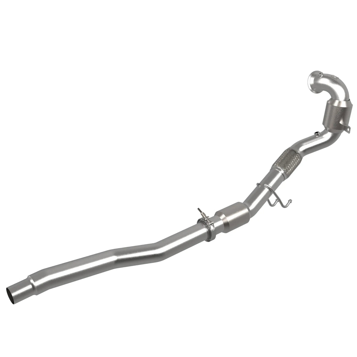 aFe Twisted Steel 3in SS Down Pipe w/ Cat | VW Golf R MKVII/Volkswagen R (13-20) (48-36411-1YC)