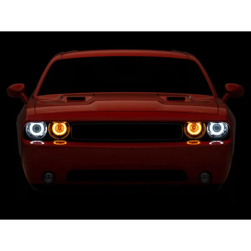 Raxiom 08-14 Dodge Challenger Dual LED Halo Projector Headlights | 2008-2026 (CH3684)