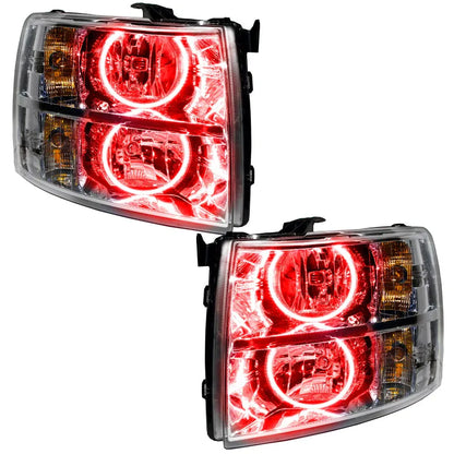 Oracle 07-13 Chevy Silverado Pre-Assembled LED Halo Headlights | 1500/2500/3500 (7007-003)