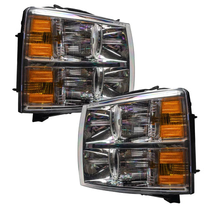 Oracle 07-13 Chevy Silverado Pre-Assembled LED Halo Headlights | 1500/2500/3500 (7007-003)