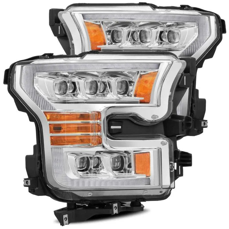 AlphaRex 17-20 Ford Raptor NOVA LED Proj Headlights Plank Style Chrm (880151)