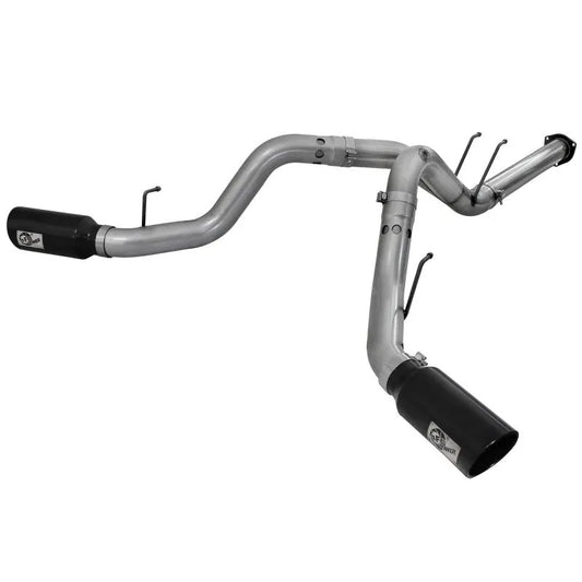 aFe Large Bore HD 4in DPF-Back Exhaust w/ Black Tip | Ford F-250/350 V8 Diesel (11-16) (49-43122-B)