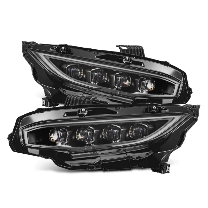 AlphaRex 16-21 Civic NOVA-Series LED Proj Headlights w/Activation & Seq Sig (880491)