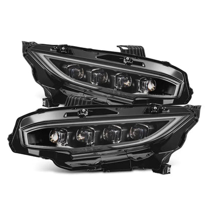 AlphaRex 16-21 Civic NOVA-Series LED Proj Headlights w/Activation & Seq Sig (880491)