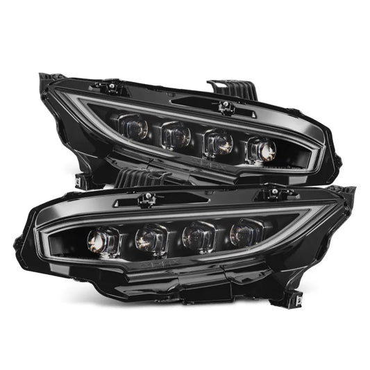 AlphaRex 16-21 Civic NOVA-Series LED Proj Headlights w/Activation & Seq Sig (880491)