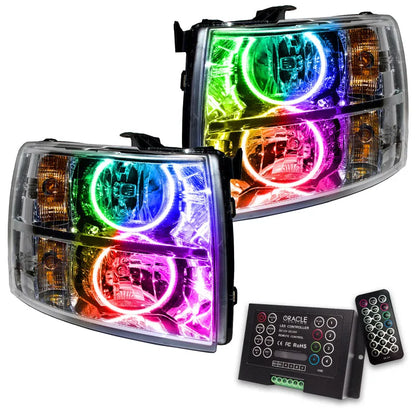 Oracle Chevy Silverado 07-13 SMD HL Round Style ColorSHIFT w/ 2.0 Controller | Silverado (7007-333)