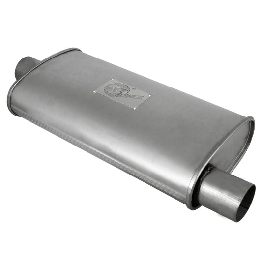 aFe Scorpion Alum Steel Muffler | 2-1/2in In/Out Center/Offset 18inL x 9inW (49M00002)