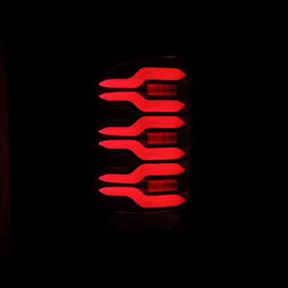AlphaRex GMC Sierra 1500/2500HD/3500HD LED Tail Lights Blk/Red w/Seq | 2014-19 (630050)