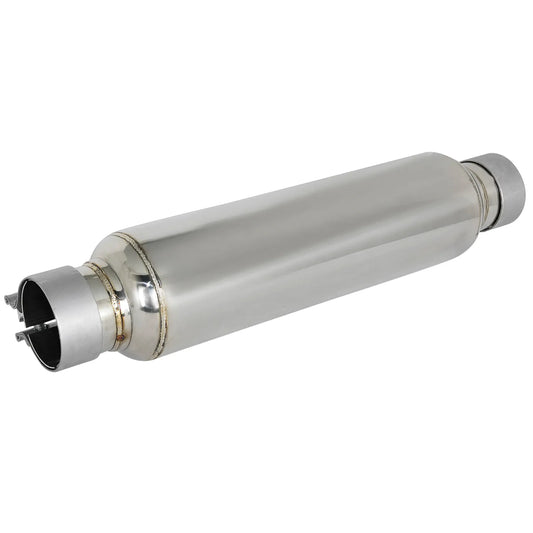 aFe MACH Force-Xp 304 SS Resonator | 2.5in Inlet/Outlet 4in Dia 15in Body (49M10002)
